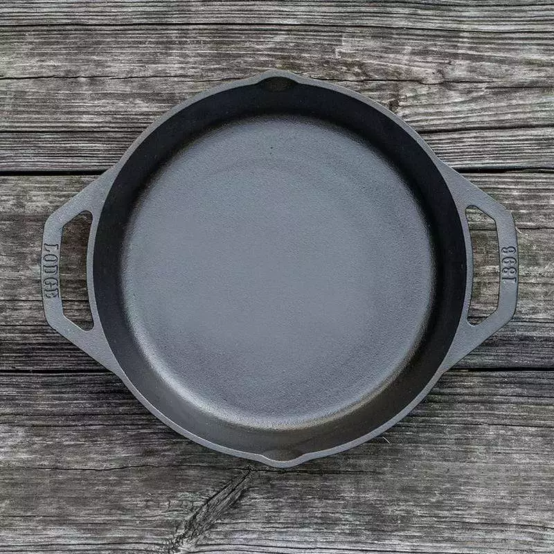 BBQ Accessories Lodge - Round Cast Iron Dual Handle Pan 12" 2 BBQ Accessories Lodge - Round Cast Iron Dual Handle Pan 12"