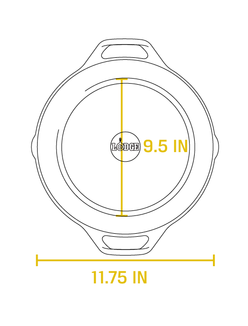 BBQ Accessories Lodge - Round Cast Iron Dual Handle Pan 12" 4 BBQ Accessories Lodge - Round Cast Iron Dual Handle Pan 12"