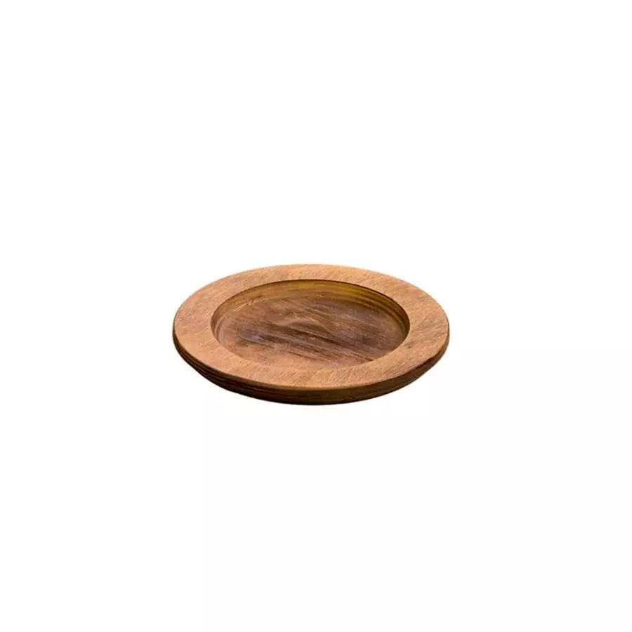 BBQ Accessories Lodge - Round Walnut Wood Underliner 6.5" 1 BBQ Accessories Lodge - Round Walnut Wood Underliner 6.5"