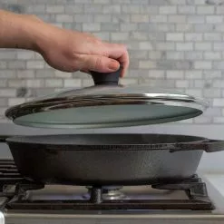 Lodge - Tempered Glass Cover 12" W/ Phenolic Knob Lids & Domes