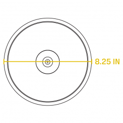 Lids & Domes Lodge - Tempered Glass Cover 8" W/ Phenolic Knob