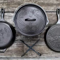 BBQ Accessories Lodge Wildlife Collection - Cast Iron 5 Piece Set 5 BBQ Accessories Lodge Wildlife Collection - Cast Iron 5 Piece Set