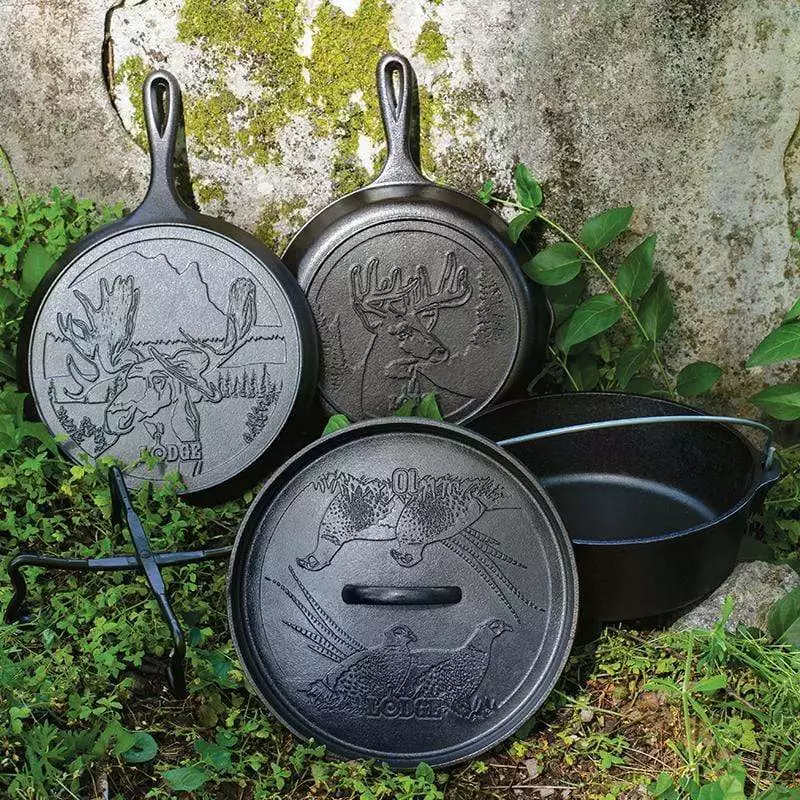 BBQ Accessories Lodge Wildlife Collection - Cast Iron 5 Piece Set 2 BBQ Accessories Lodge Wildlife Collection - Cast Iron 5 Piece Set
