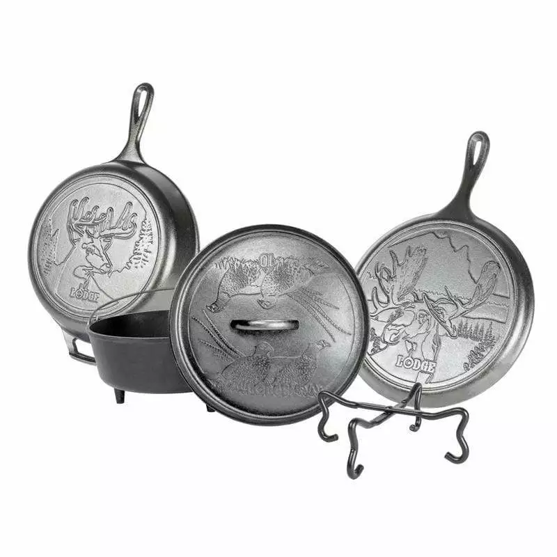 BBQ Accessories Lodge Wildlife Collection - Cast Iron 5 Piece Set 1 BBQ Accessories Lodge Wildlife Collection - Cast Iron 5 Piece Set