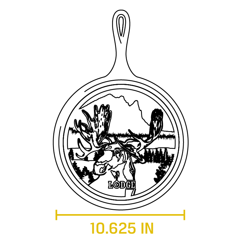 Lodge Wildlife Collection - Cast Iron Griddle 10.5" W/ Moose Scene BBQ Accessories 4 Lodge Wildlife Collection - Cast Iron Griddle 10.5" W/ Moose Scene BBQ Accessories