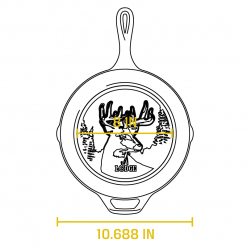 BBQ Accessories Lodge Wildlife Collection - Cast Iron Skillet 10.25