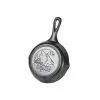BBQ Accessories Lodge Wildlife Collection - Cast Iron Skillet 6.5" W/ Wolf Scene