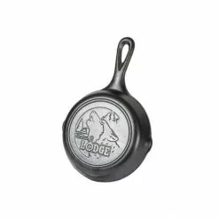 BBQ Accessories Lodge Wildlife Collection - Cast Iron Skillet 6.5" W/ Wolf Scene