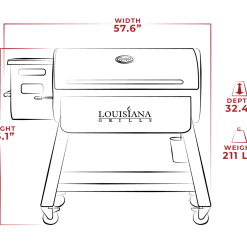 Louisiana Grills 1200 Black Label Series Grill With WIFI Control