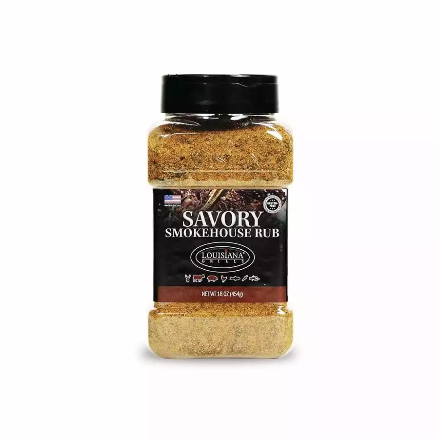 Louisiana Grills Savory Smokehouse Rub (16oz) Sauces & Rubs 1 Louisiana Grills Savory Smokehouse Rub (16oz) Sauces & Rubs