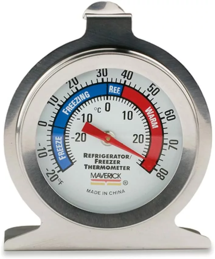 Maverick Housewares Redi-Chek Refrigerator/Freezer Thermometer, Silver RF-01 2 Maverick Housewares Redi-Chek Refrigerator/Freezer Thermometer, Silver RF-01