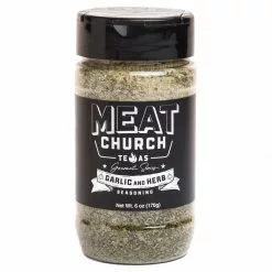 Meat Church BBQ Rub & Seasoning - Gourmet Garlic & Herb 6oz Sauces & Rubs