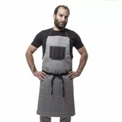 Maverick Medium Rare Boss Bib Apron Grey (Small) BBQ Accessories