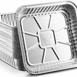 Grease Trays, Grease Cups & Drip Pans Memphis 8" X 8" Foil Pans 12 EA In Box (Beale Street) VGPAN2 - 12 PCS