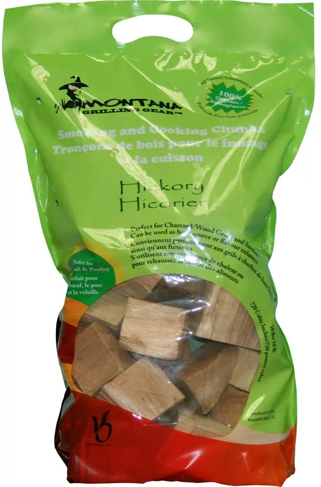 Montana Hickory Wood Chunks 10 Lb Bag BBQ Accessories 1 Montana Hickory Wood Chunks 10 Lb Bag BBQ Accessories