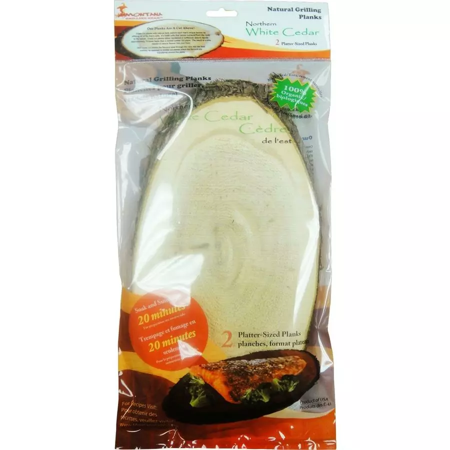 BBQ Accessories Montana Plank - White Cedar Oval (2 Pk) 1 BBQ Accessories Montana Plank - White Cedar Oval (2 Pk)