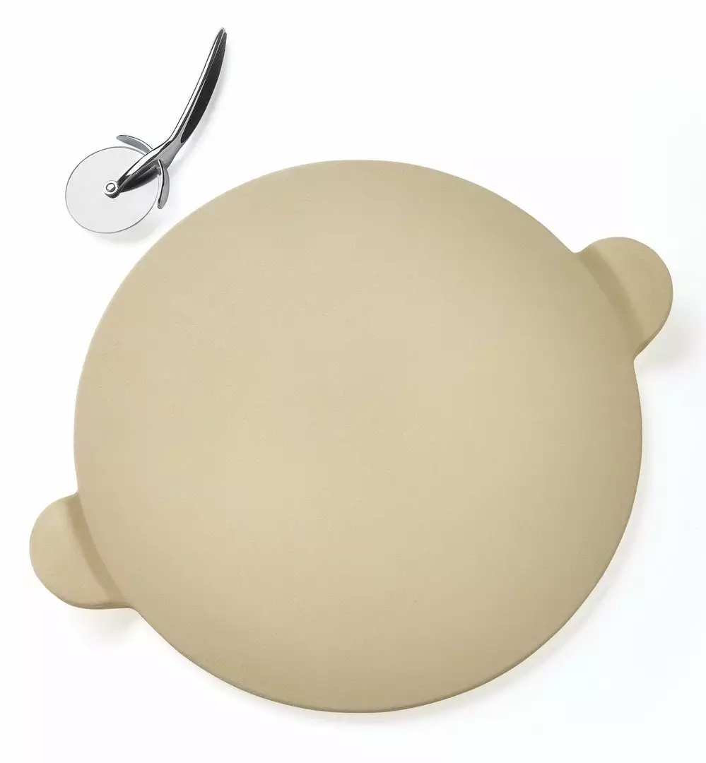 Napoleon 70001 PRO Pizza Stone With Pizza Wheel 1 Napoleon 70001 PRO Pizza Stone With Pizza Wheel