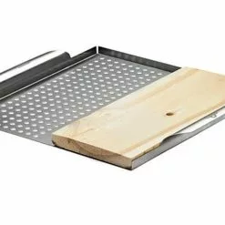 BBQ Accessories Napoleon 70026 Stainless Steel Multi-Functional Topper With Cedar Plank