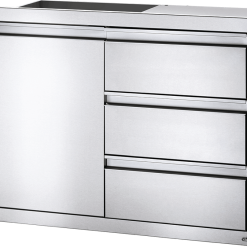 Outdoor Kitchen Cabinets & Storage Napoleon Built-In 36" X 24" Single Door & Triple Drawer Combo BI-3624-1D3DR