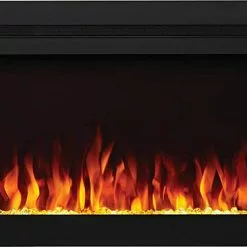 Fireplaces & Heaters Napoleon Purview 60-Inch Wall-Hanging Electric Fireplace, Black NEFL60HI
