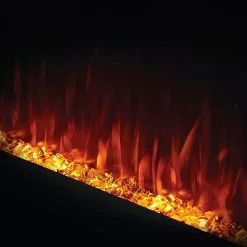 Fireplaces & Heaters Napoleon Purview 72-Inch Wall-Hanging Electric Fireplace, Black NEFL72HI