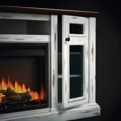 Napoleon The Charlotte Electric Fireplace Mantel Package NEFP30-3820AW Fireplaces & Heaters