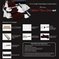 Pacific Cooker & Grill Pacific Living 8 Piece Pizza Stone Set 19 Pacific Cooker & Grill Pacific Living 8 Piece Pizza Stone Set