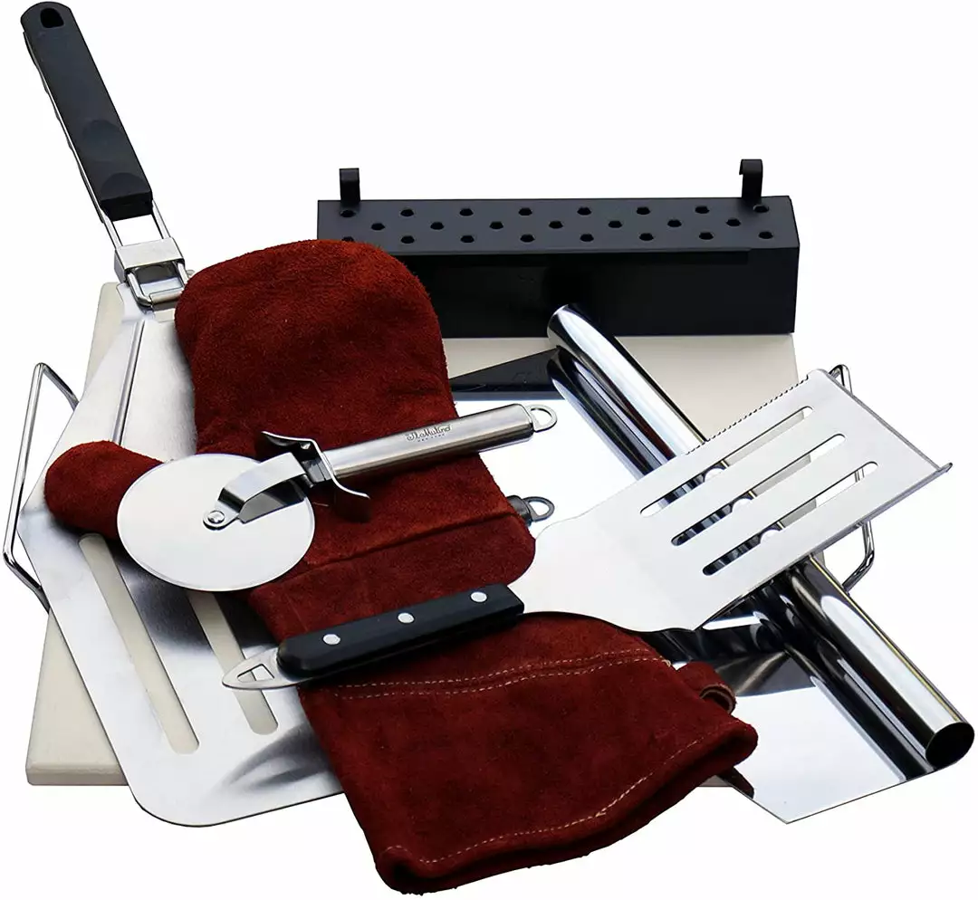 Pacific Cooker & Grill Pacific Living 8 Piece Pizza Stone Set 1 Pacific Cooker & Grill Pacific Living 8 Piece Pizza Stone Set