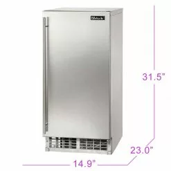 Perlick 15" Ada Compliant Clear Ice Maker With Panel Ready Solid Door Hinge Rev H50IMW-AD