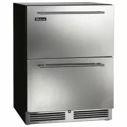 Perlick 24" Ada Compliant Indoor Freezer Drawers Stainless Steel With Lock HA24FB-4-5DL