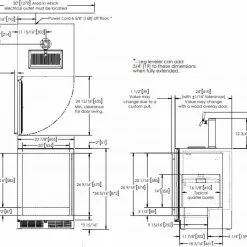 Perlick 24" C Series Indoor Beer Dispenser Dual Tap With Stainless Steel Solid D HC24TB-4-1LL-2