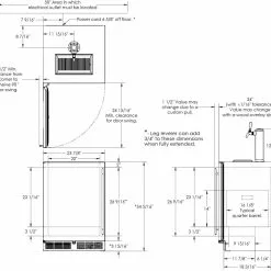 Perlick 24" C Series Indoor Beer Dispenser Single Tap With Stainless Steel Solid HC24TB-4-1R-1 6 Perlick 24