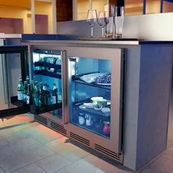 Perlick Signature Series Shallow Depth 18" Depth Outdoor Refrigerator With Fully HH24RO-4-4LL