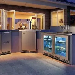 Perlick Signature Series Shallow Depth 18" Depth Outdoor Refrigerator With Fully HH24RO-4-4LL 5 Perlick Signature Series Shallow Depth 18