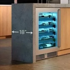 Perlick Signature Series Shallow Depth 18" Depth Outdoor Refrigerator With Stain HH24RO-4-1LL 7 Perlick Signature Series Shallow Depth 18