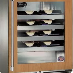 Perlick Signature Series Shallow Depth 18" Depth Outdoor Wine Reserve With Fully With Fully Integrated Panel-ready Glass Door, Hinge Right HH24WO-4-4R