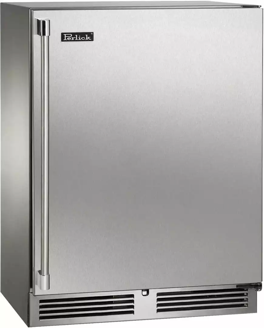 Perlick Signature Series Shallow Depth 18" Depth Outdoor Wine Reserver With Stainless Steel Solid Door, Hinge Right HH24WO-4-1R 1 Perlick Signature Series Shallow Depth 18" Depth Outdoor Wine Reserver With Stainless Steel Solid Door, Hinge Right HH24WO-4-1R