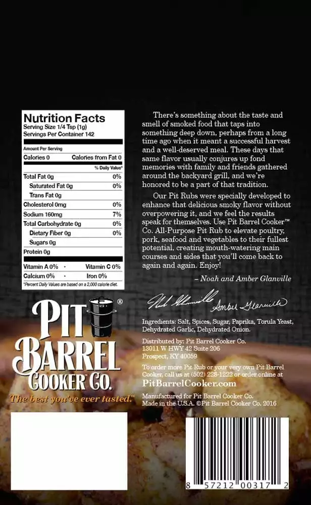 Pit Barrel 5oz Pit Rub - All Purpose PR0005AP Sauces & Rubs 2 Pit Barrel 5oz Pit Rub - All Purpose PR0005AP Sauces & Rubs