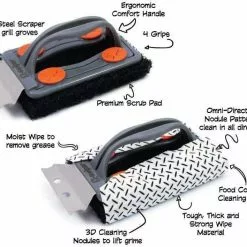 Proud Grill Brush W/ 25 Wipes Q-Swiper BBQ Accessories