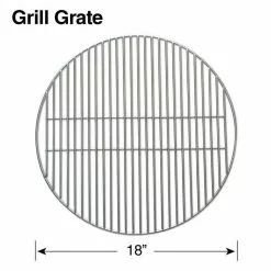 Cooking Grates, Grids & Grills Smokeware SMOKE-405 Cooking Grill 18" SS (BGE Large / KJ Classic)