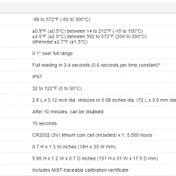 ThermoWorks DASH Mini Thermometer TX-3400 29 ThermoWorks DASH Mini Thermometer TX-3400