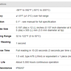 BBQ Accessories ThermoWorks Heavy Duty Waterproof Thermometer 12-inch RT610B-12