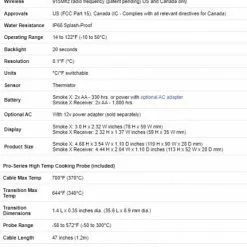 ThermoWorks Smoke X4 Long-Range Remote BBQ Alarm Thermometer TX-1800 BBQ Accessories