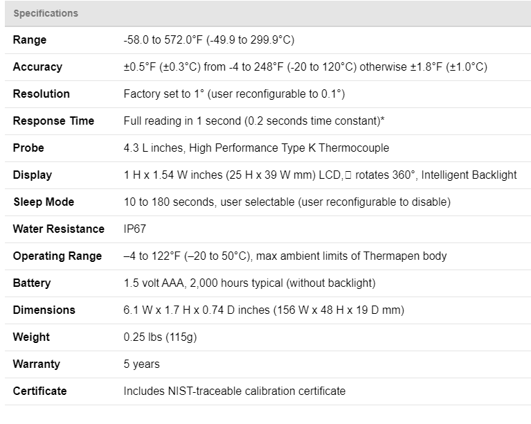 Thermoworks Thermapen ONE THS-235 11 Thermoworks Thermapen ONE THS-235