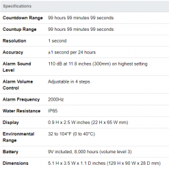 ThermoWorks Extra Big & Loud Timer TX-4100 BBQ Accessories