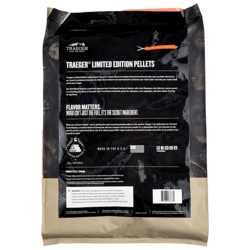 Traeger Limited Edition Bold Blen Hardwood Pellets PEL349 BBQ Accessories 2 Traeger Limited Edition Bold Blen Hardwood Pellets PEL349 BBQ Accessories