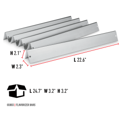 Weber Flavour Bars 5pc.x 22.5" -SS (Genesis 2002-7 ,Silver B & C)