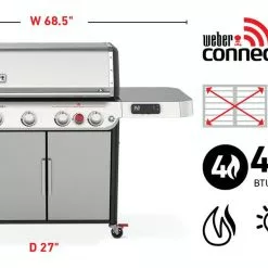 BBQs & Smokers Weber Genesis SPX-435 Smart Grill With Side Burner And Sear Zone